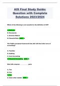 AIS Final Study Guide&colon; Question with Complete Solutions 2023&sol;2024
