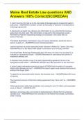 Maine Real Estate Law questions AND Answers 100&percnt; Correct&lpar;SCOREDA&plus;&rpar;