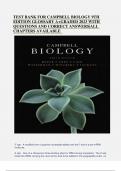 TEST BANK FOR CAMPBELL BIOLOGY 9TH EDITION GLOSSARY A&plus;GRADED 2023 WITH QUESTIONS AND CORRECT ANSWERS&vert;ALL CHAPTERS AVAILABLE  