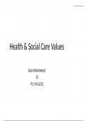 Unit 2 - Health and Social Care Values (P1, M1 & D1)