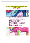 Graded A+ Davis  Advantage for Townsend’s Essentials of Psychiatric Mental Health Nursing 9th Edition Questions and Answers RATIONALEs | Karyn Morgan Chapters 1-32 Updated Version| 