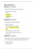BIOL201 Week 6 Unit Exam 2 (All Correct Answers)