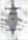 QMI1500 ASSESSMENT 12 POSSIBLE SOLUTIONS