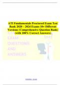 ATI Fundamentals Proctored Exam Test Bank 2020 &ndash; 2024 Exams 10&plus; Different Versions &lpar;Comprehensive Question Bank&rpar; &lpar;with 100&percnt; Correct Answers&rpar;