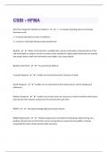 CSBI - HFMA &vert;141 Exam Prep Questions With Answers&vert;100 &percnt; Correct