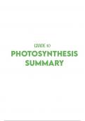 Life Science: Photosynthesis Summary