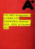 FAC1602 Assignment 4 &lpar;COMPLETE ANSWERS&rpar; Semester 2 2023 - DUE 16 October 2023