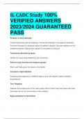 IL CADC Study 100&percnt;  VERIFIED ANSWERS  2023&sol;2024 GUARANTEED  PASS