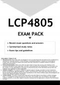 LCP4805 EXAM PACK 2023 - DISTINCTION GUARANTEED