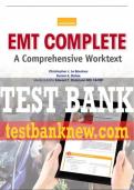 Test Bank For EMT Complete: A Comprehensive Worktext 2nd Edition All Chapters - 9780132897778