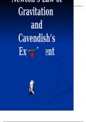 Newtons Law of Gravitation and Cavendish