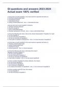 GI questions and answers 2023-2024 Actual exam 100&percnt; verified