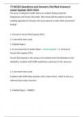 75 NCLEX Questions and Answers &lpar;Verified Answers&rpar; Latest Update 2023-2024