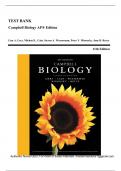 Test Bank - Campbell Biology in Focus, 11th AP® Edition (Urry, 2018) Chapter 1-56 | All Chapters
