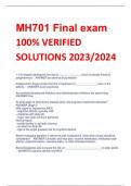 MH701 Final exam 100% VERIFIED SOLUTIONS 2023/2024