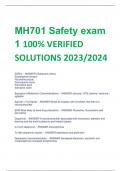 MH701 Safety exam  1 100% VERIFIED  SOLUTIONS 2023/2024