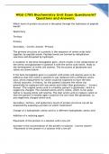 WGU C785 Biochemistry Unit Exam Questions/67 Questions and Answers Graded A+
