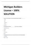 Michigan Builders  License – 100% SOLUTION