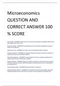 Microeconomics QUESTION AND  CORRECT ANSWER 100  % SCORE
