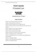 Test Bank for Criminal Law 11th Edition by Joel Samaha