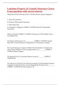 Louisiana Property & Casualty Insurance Course Exam questions with correct answers