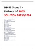NIHSS Group C - Patients 1-6 100&percnt;  SOLUTION 2023&sol;&sol;2024
