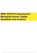WGU C202 PRE-ASSESSMENT: MANAGING HUMAN CAPITAL QUESTIONS WITH CORRECT ANSWERS 2023/2024 GRADED A+