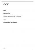 ocr A Level Chemistry B H433/02 Mark Scheme June2023.