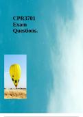 CPR3701 Exam Questions