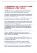  ATI PN NURSING CARE OF CHILDREN ONLINE  PACTICE 2020 B LATEST VERSION&Tab;