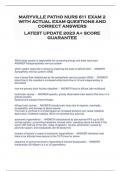 MARYVILLE PATHO NURS 611 EXAM 2  WITH ACTUAL EXAM QUESTIONS AND  CORRECT ANSWERS  LATEST UPDATE 2023 A&plus; SCORE  GUARANTEE