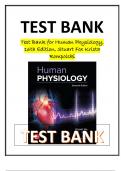Test Bank for Human Physiology, 16th Edition, Stuart Fox, Krista Rompolski