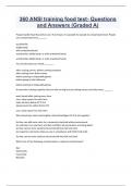 360 ANSI training food test- Questions and Answers &lpar;Graded A&rpar; 