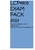 LCP4805 LATEST EXAM PACK 2023
