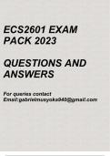 Intermediate Microeconomics(ECS2601 Exam pack 2023)