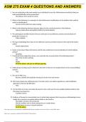 ASM275 / ASM 275 Exam 4 Questions and Answers 