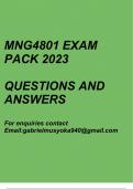 MNG4801 Exam pack 2023