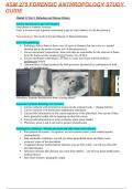 ASM 275/ASM275: Forensic Anthropology Exam 1-4/Study Guide BUNDLE