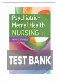Psychiatric-Mental Health Nursing 8th edition by Videbeck Test Bank