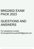 Contemporary Management Issues(MNG2602 Exam pack 2023)