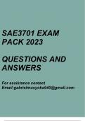 SAE3701 Exam pack 2023