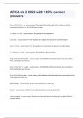 APCA ch 2 exam 2023 with 100&percnt; correct answers