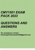 CMY1501 Exam pack 2023