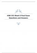 HIM 335 Week 8 Final Exam Questions and Answers&period;