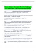 Texas Jailers Course - Test 1 &lpar;History & Jail Concepts&rpar; Questions and Answers