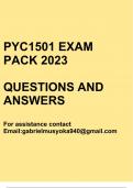 PYC1501 Exam pack 2023