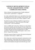 LIFESPAN DEVELOPMENT FINAL EXAM| 210 QUESTIONS | WITH COMPLETE SOLUTIONS