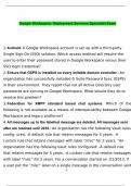 Google Workspace&colon; Deployment Services Specialist Exam 2023 with complete solution