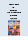 Solution Manual For Accounting What the Numbers Mean 10th Edition By Marshall
