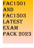 FAC1501 AND FAC1503 LATEST EXAM PACK 2023